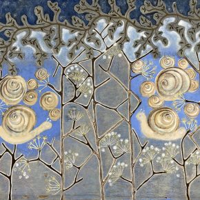 2024 La Capitale DV 110x145 Mixed media with embroidery